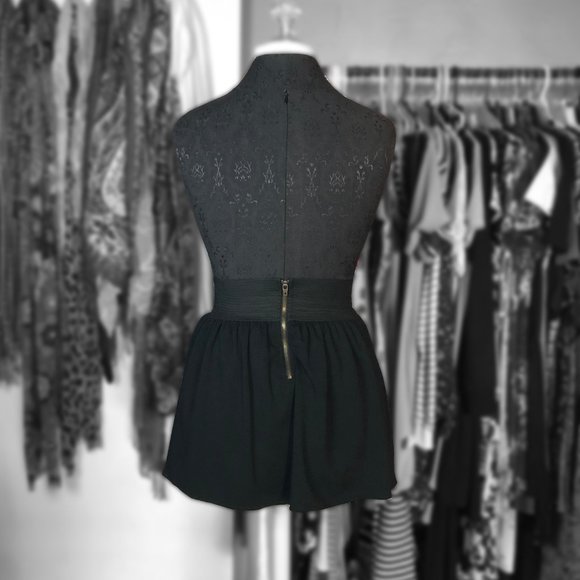 Olsenboye Knitted Black Mini Skirt - Picture 2 of 3